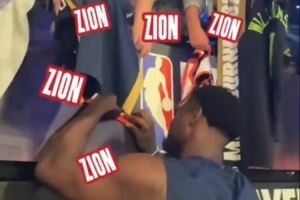 人气火爆！锡安被澳洲球迷争着要签名 现场听取zion一片